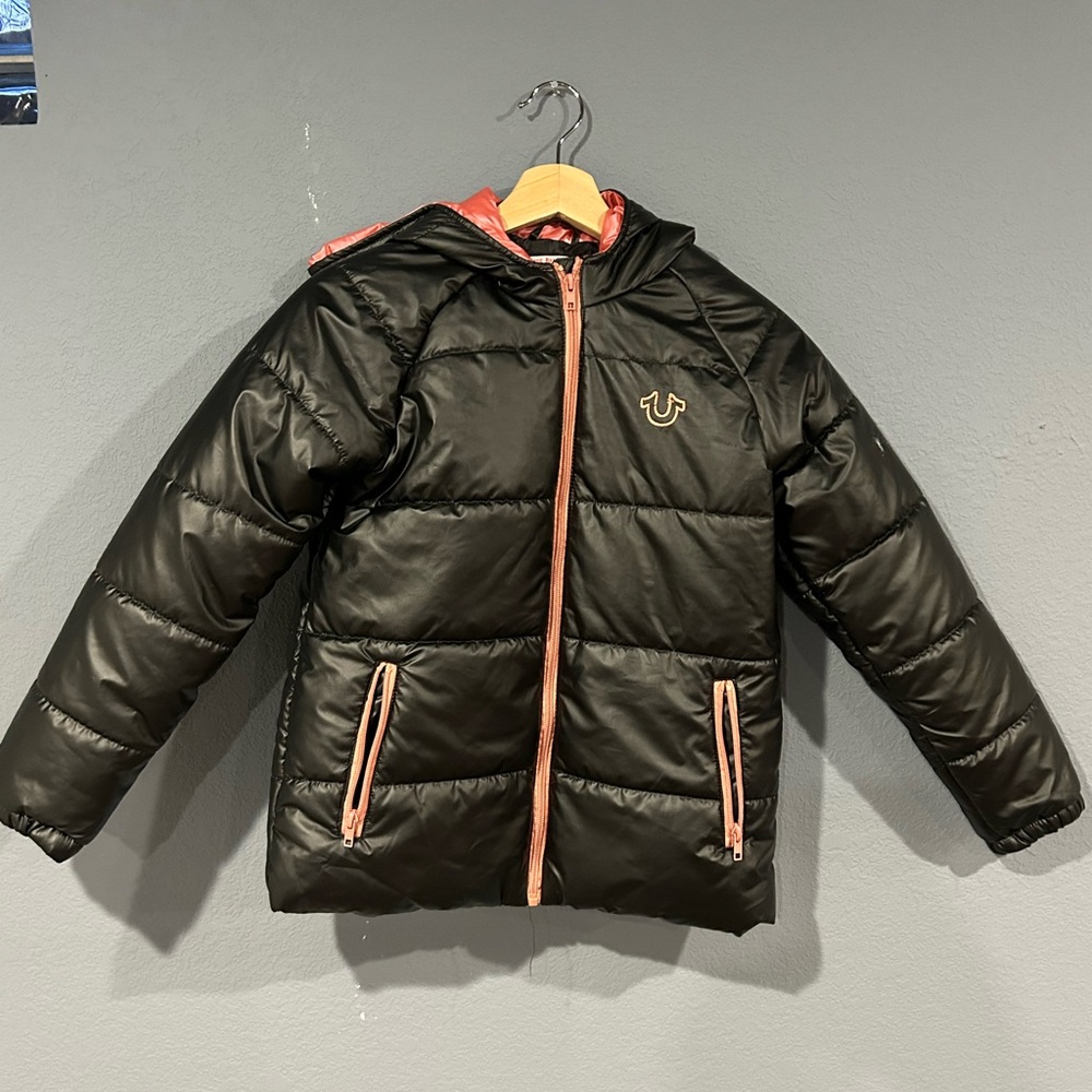 Girls True Religion puffer jacket size Medium